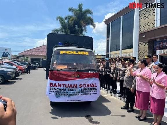 Dari Lampung Tengah untuk Nusantara: Polres Kirim Bantuan Besar bagi Korban Bencana di Tiga Provinsi
