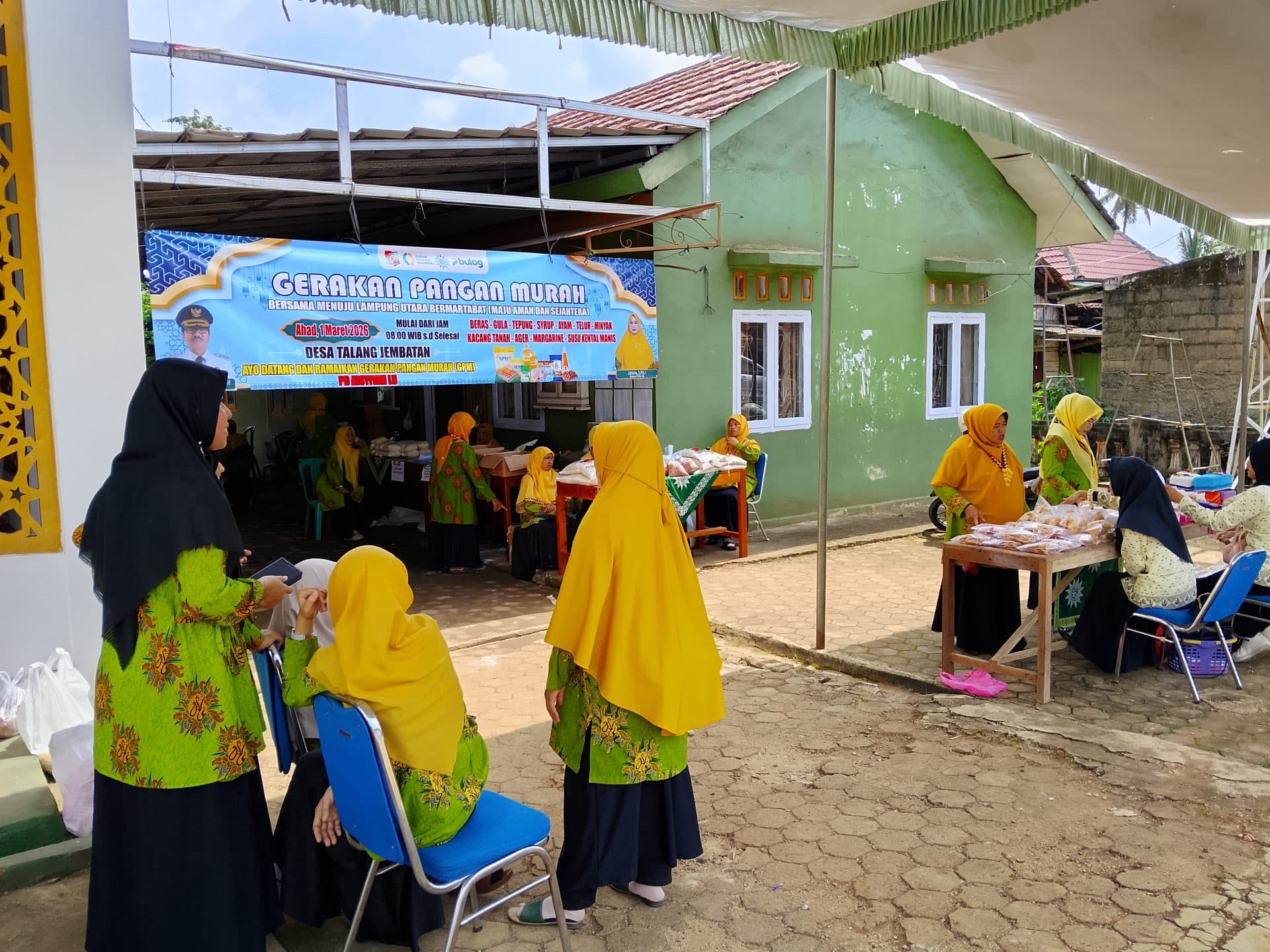Bazar Pangan Murah PDA Lampung Utara, Wujud Kepedulian untuk Masyarakat Talang Jembatan